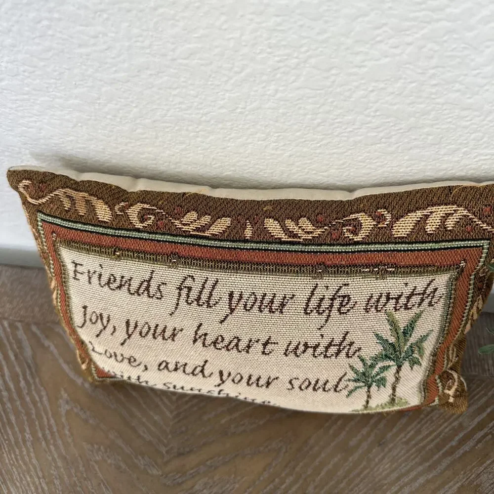 Tapestry Pillow Friendship Love sunshine‎ Palm Tree Tropical Cottagecore Decor
